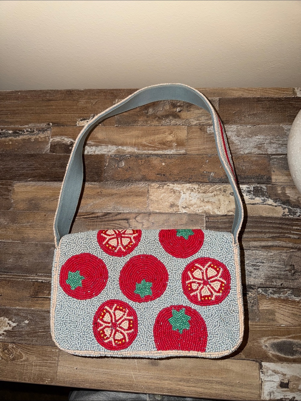 Viral Anthropologie Beaded Tomato Bag - Picture 3 of 3